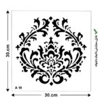 شابلون طرح داماسک کد A 19 ابعاد 30*30