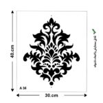 شابلون طرح داماسک کد A 36 ابعاد 40*30