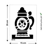شابلون طرح هنری کد DI 3 ابعاد 15x20