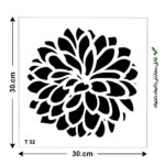 شابلون طرح گل کد T 32 ابعاد 30*30