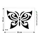 شابلون طرح پروانه کد B 23 ابعاد 30*20