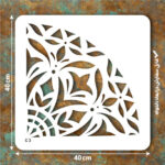 شابلون طرح ماندالا کد C 3 ابعاد 40*40 ربع دایره