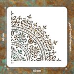 شابلون طرح ماندالا کد C 7 ابعاد 60*60 ربع دایره