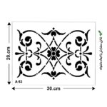 شابلون طرح مراکشی کد A 63 ابعاد 20*30