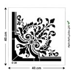 شابلون طرح کناره کد D 20 ابعاد 40*40