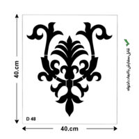 شابلون طرح داماسک کد D 48 ابعاد 40*40