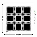 شابلون کد E 30 ابعاد 40*40
