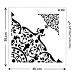 شابلون طرح کناره کد K 136 ابعاد 30*30