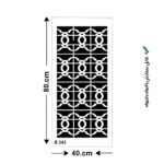 شابلون طرح هنری کد E 242 ابعاد 80*40