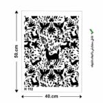 شابلون طرح طبیعت کد H 112 ابعاد 40*50