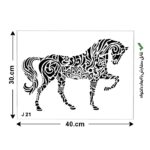 شابلون طرح اسب کد J21 ابعاد 40*30