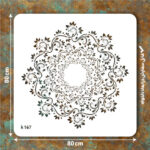 شابلون طرح ماندالا کد K 167 ابعاد 80*80