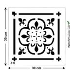 شابلون طرح مربع کد J 36 ابعاد 30*30