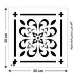 شابلون طرح مربع کد J 38 ابعاد 30*30