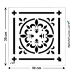 شابلون طرح مربع کد J 39 ابعاد 30*30