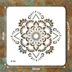 شابلون طرح ماندالا کد B 766 ابعاد 60*60