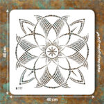شابلون طرح ماندالا کد B 777 ابعاد 40*40