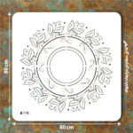 شابلون طرح ماندالا کد B 778 ابعاد 80*80
