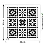 شابلون طرح مربع کد J 56 ابعاد 40*40