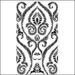شابلون طرح داماسک کد B 773 ابعاد 30*50