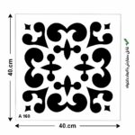 شابلون طرح مربع کد A 160 ابعاد 40*40