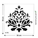 شابلون طرح داماسک کد A 176 ابعاد 30*30
