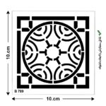 شابلون طرح مربع کد B 789 ابعاد 10*10