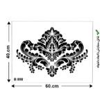 شابلون طرح داماسک کد B 808 ابعاد 40*60