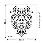 شابلون طرح داماسک کد B 818 ابعاد 50*40