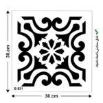شابلون طرح مربع کد B 831 ابعاد 30*30