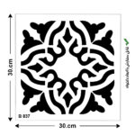 شابلون طرح مربع کد B 837 ابعاد 30*30