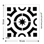 شابلون طرح مربع کد B 840 ابعاد 10*10