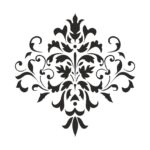 شابلون طرح داماسک کد B 833 ابعاد 10*10
