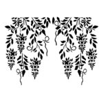 شابلون طرح گل و طبیعت کد V 22 ابعاد 40*30