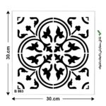 شابلون طرح داماسک کد B 863 ابعاد 30*30