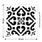 شابلون طرح داماسک کد B 871 ابعاد 30*30