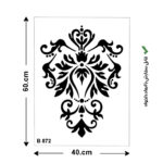 شابلون طرح داماسک کد B 872 ابعاد 60*40