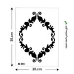 شابلون طرح قاب پرشین کد B876 ابعاد 30*30