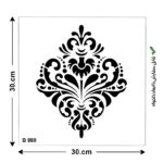 شابلون طرح داماسک کد B 880 ابعاد 30*30