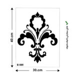 شابلون طرح داماسک کد B 885 ابعاد 40*30