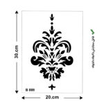 شابلون طرح داماسک کد B 889 ابعاد 30*20