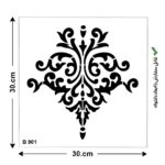 شابلون طرح داماسک کد B 901 ابعاد 30*30