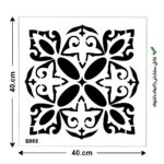 شابلون طرح کاشی مربع کد B 955 ابعاد 40*40