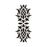 شابلون طرح غنچه کد B 1005 ابعاد 40*20