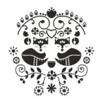 شابلون طرح هنری کد B892 ابعاد 40*40