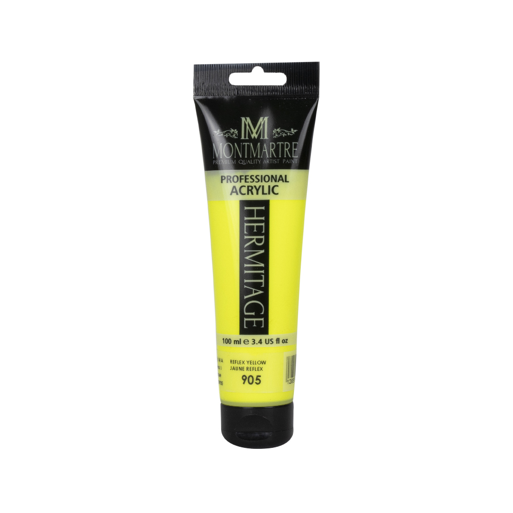 رنگ اکریلیک تیوپی مونمارت 100 میل کد 905 Reflex Yellow