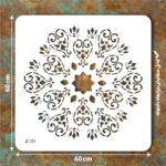 شابلون طرح ماندالا کد Z 121 ابعاد 60*60