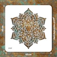 شابلون طرح ماندالا کد Z 137 ابعاد 60*60