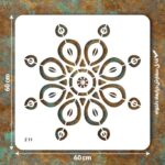 شابلون طرح ماندالا کد Z 11 ابعاد 60*60