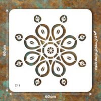 شابلون طرح ماندالا کد Z 11 ابعاد 60*60